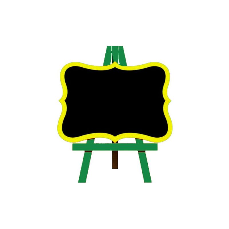 Lousa MDF Amarelo e Verde 20x24cm - 1 unidade - Magazine 25