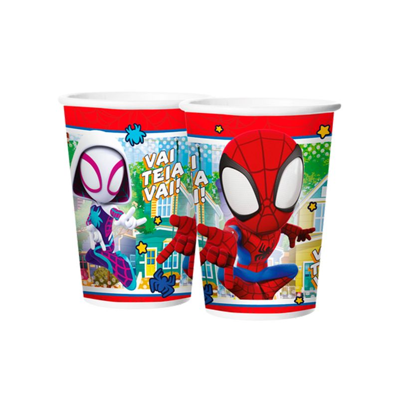 Copo de Papel - Spidey - 180ml - 8 unidades - Regina - Magazine 25