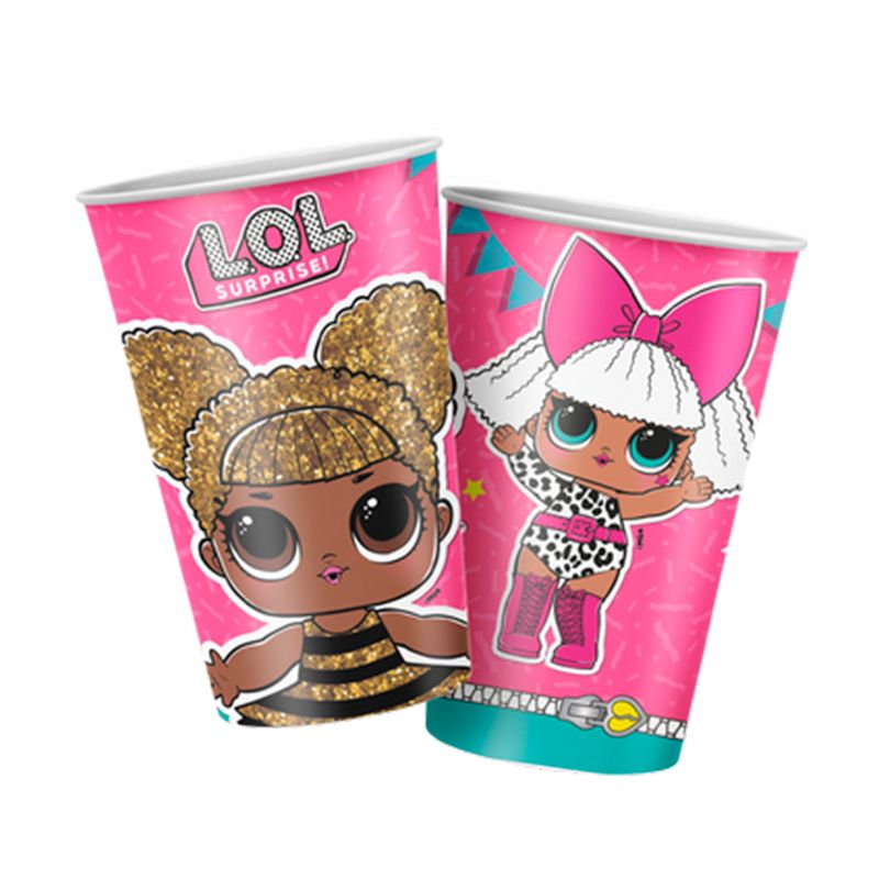 Copo de Papel - Lol Surprise 2 - 180ml - 8 unidades - Regina - Magazine 25