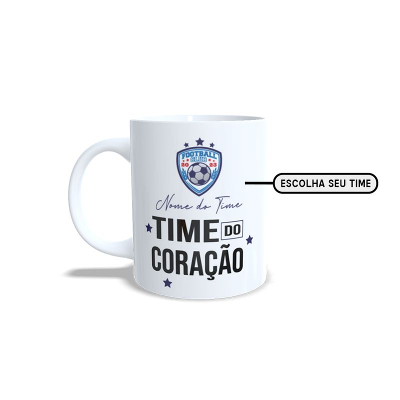 Caneca de Porcelana Personalizável c/ Nome - Time do Coração - 1 unidade - Magazine 25