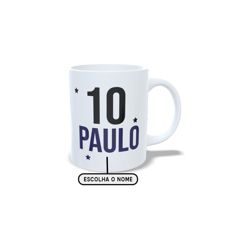 Caneca de Porcelana Personalizável c/ Nome - Time do Coração - 1 unidade - Magazine 25