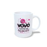 Caneca de Porcelana Vovó Doce - 1 unidade - Magazine 25