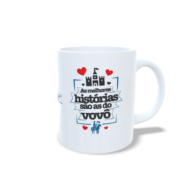 Caneca de Porcelana Histórias de Vovô - 1 unidade - Magazine 25