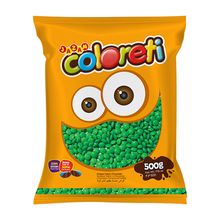 Pastilhas Confeitadas Sabor Chocolate Coloreti Verde - 500g - 1 unidade - Magazine 25