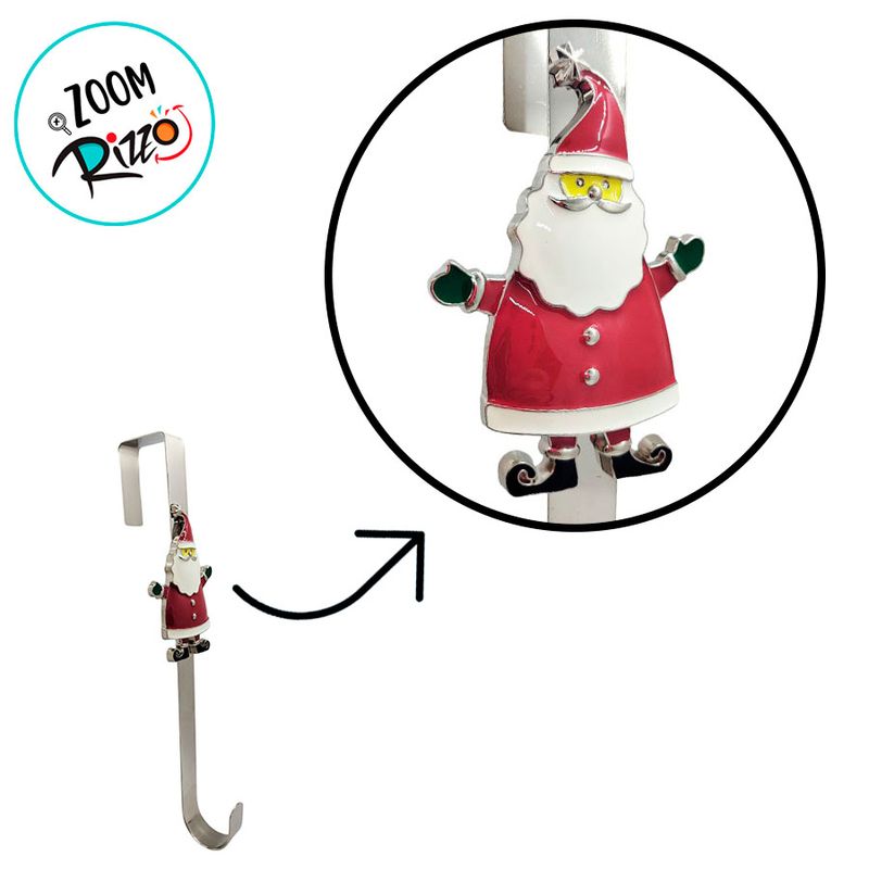 Suporte de Guirlanda Papai Noel - 37cm - 1 unidade - Magazine 25