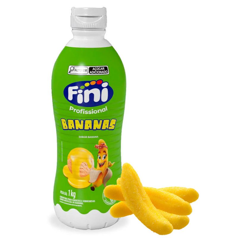 Cobertura para Sorvete Bananas 1kg - Fini