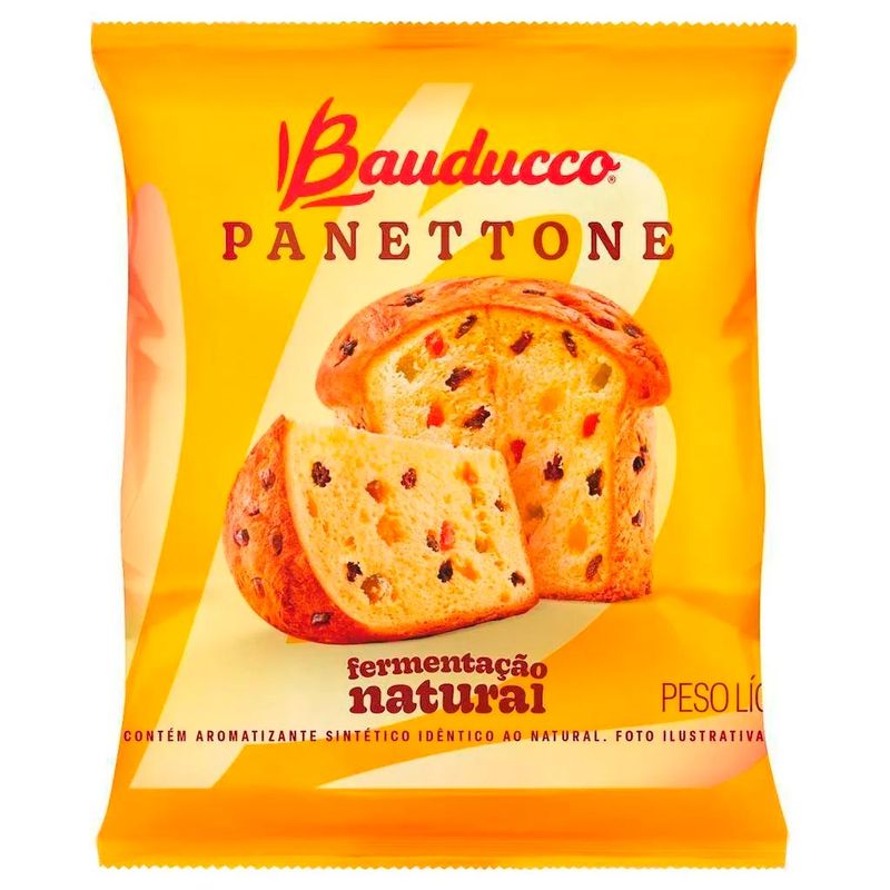 Mini Panettone Flowpack Frutas Cristalizadas 80g c/25 - Bauducco