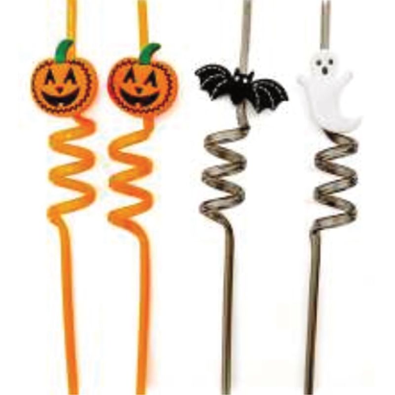 Canudo Divertido Halloween Cores Diversas H363 - 4 Un