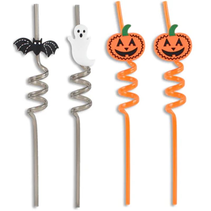 Canudo Divertido Halloween Cores Diversas H363 - 4 Un