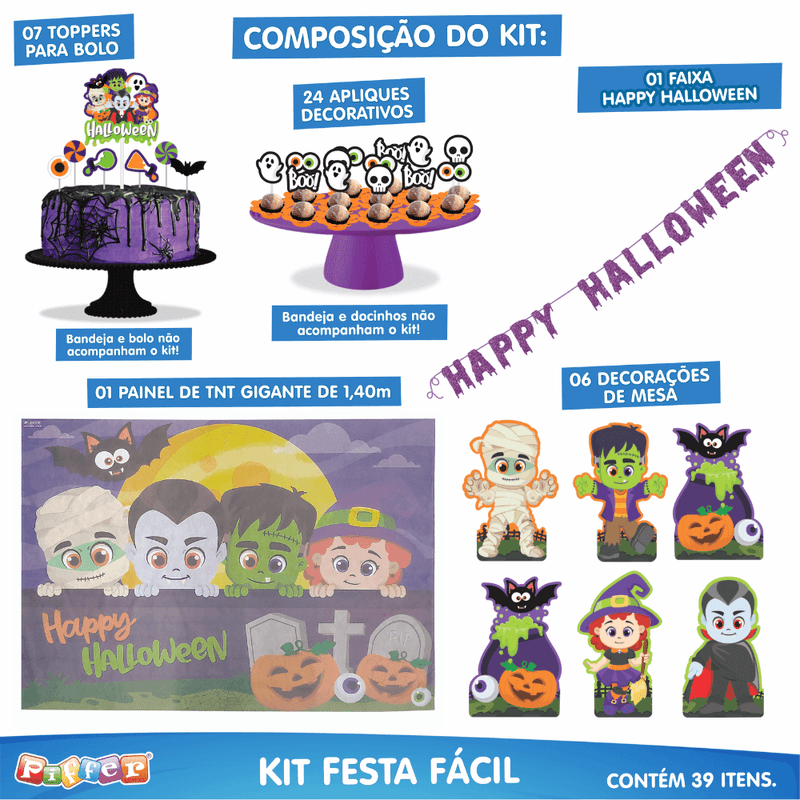 Kit Festa  Decoração Halloween  Cute Infantil