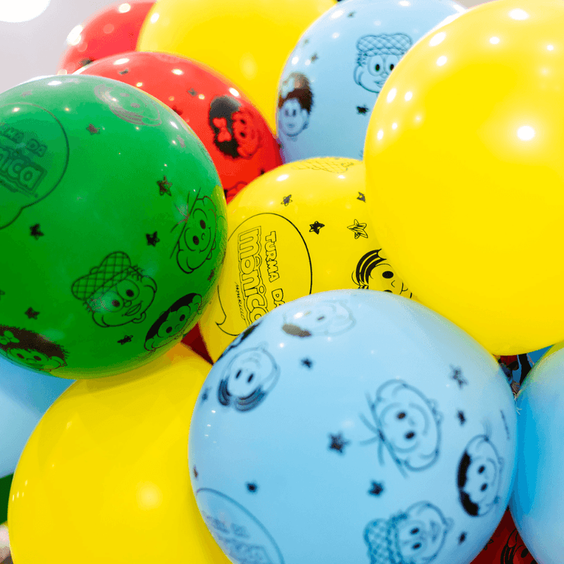 Balão Turma da Mônica  Pacote com 25 Unidades