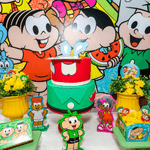 Kit Decorativo Turma da Mônica  62 Peças para Festa Infantil