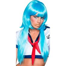 Peruca Azul Anime Cosplay