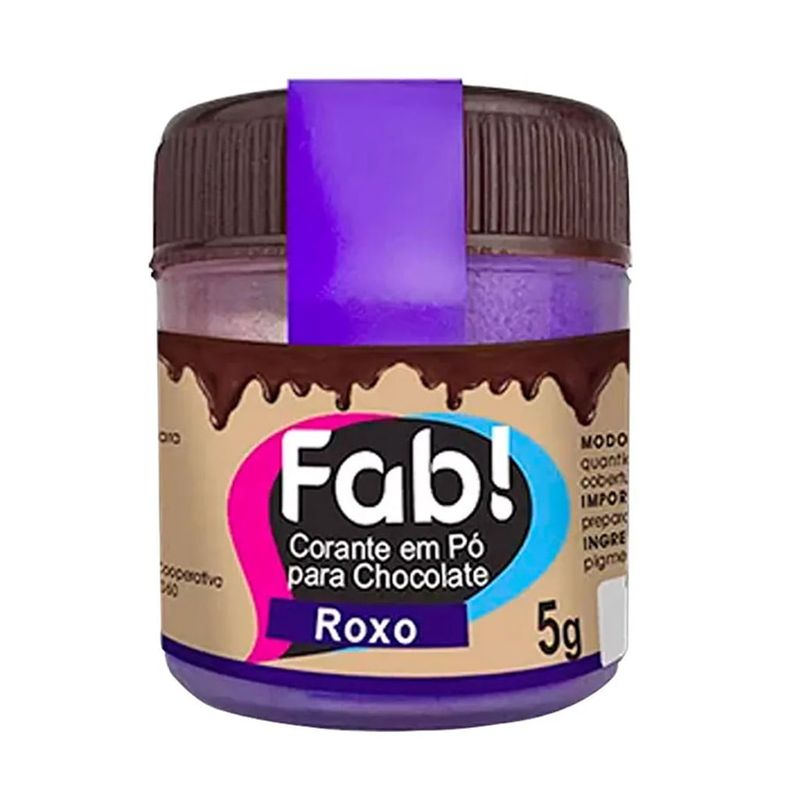 Corante em Pó para Chocolate Roxo 5g - Fab!