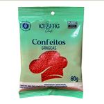 Confeito Grageas Vermelho 80g - Iceberg Chef