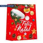Sacola Papel Decorada Feliz Natal 18x23x8cm Sortida Un - Zein