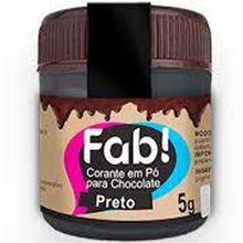 Corante em Pó Preto para Chocolate 5g - Fab