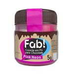 Corante em Pó para Chocolate Pink Neon 5g - Fab!