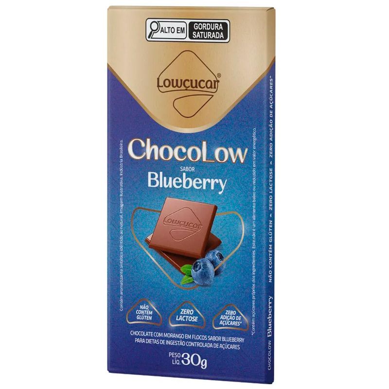 Tablete de Chocolate Chocolow Blueberry Diet 30g - Lowçúcar