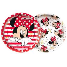 Minnie Mouse Red Prato Redondo c/8 - Regina