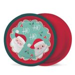 Prato de Papel Redondo Natal Candycane 18cm - 8 Un