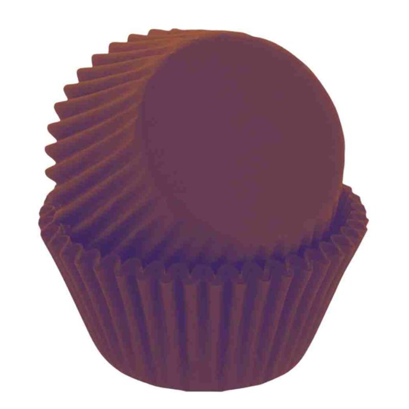 Forminha Para Bolinho Mini Cupcake Liso nº 2 Marrom - 45 Un