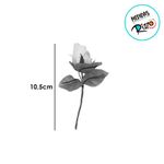 Flor Decorativa Artificial - Rosa Branca - 10,5cm - 1 unidade - Cromus - Magazine 25