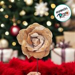 Flor Decorativa - Rosa Ouro - 17cm - 1 unidade - Cromus - Magazine 25