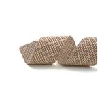 Fita Decorativa Aramada - Branco, Marrom - 6,3cm x 9,14m - 1 unidade - Cromus - Magazine 25
