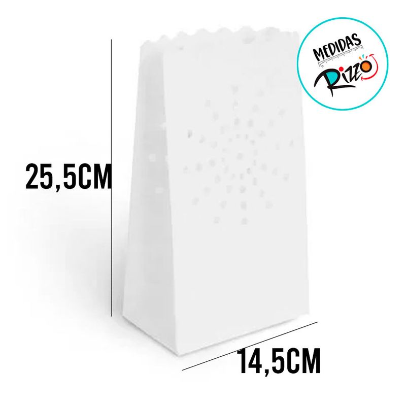 Luminaria de Papel para Jardim - 25,5x14,5x9cm - 8 unidades - Cromus - Magazine 25