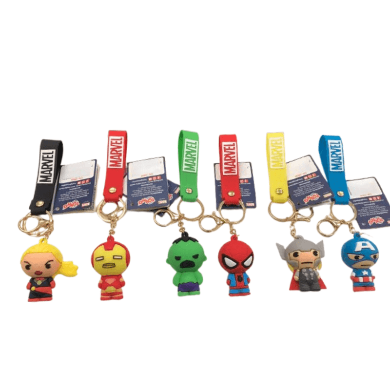 Chaveiros Marvel Super-Heróis Thor, Hulk e Mais Vermelho tomate