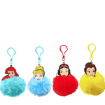 Chaveiros Princesas Disney com Pompom Colorido
 Azul