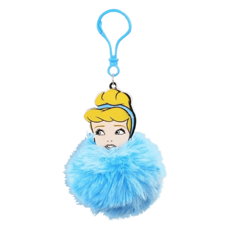 Chaveiros Princesas Disney com Pompom Colorido
 Azul