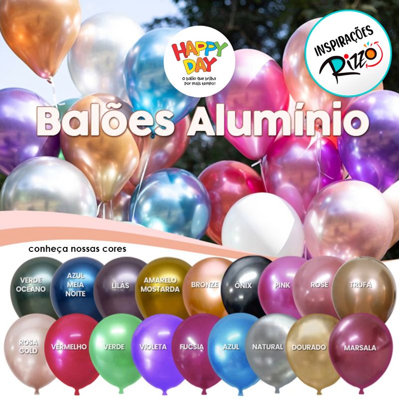 Balão de Festa Alumínio - Pink - Happy Day - Magazine 25