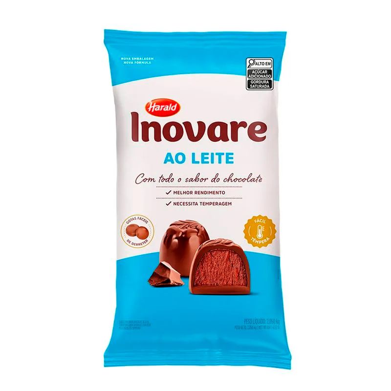 Inovare Gotas de Chocolate ao Leite - 2,05kg - 1 unidade - Harald - Magazine 25