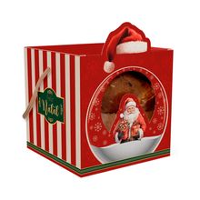 Caixa Mini Panetone - Natal Noel - 10x10x10cm - Ref 5113 - 5 unidades - Ideia Embalagens - Magazine 25