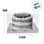 Caixa de Acetato para Bolos e Tortas - 21,5x21,5x14cm - 5 unidades - Ideia Embalagens - Magazine 25