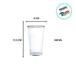 Copo Plástico Crystal Bello -  440ml - 25 unidades - Plastilânia - Magazine 25