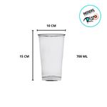 Copo Plástico Crystal Bello -  700ml - 25 unidades - Plastilânia - Magazine 25