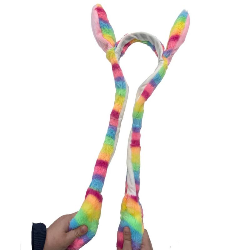 Tiara Orelha Coelho com Movimento - Colorido - 55cm - 1 unidade - Magazine 25