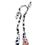 Tiara Orelha Coelho com Movimento - Branco e Preto - 55cm - 1 unidade - Magazine 25
