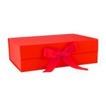 Caixa de Papel Rígido Retangular Vermelho com Imã e Fita - 1 unidade - Magazine 25