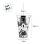 Copo de Plástico com Tampa e Canudo Minnie - 450ml - 1 unidade - Magazine 25