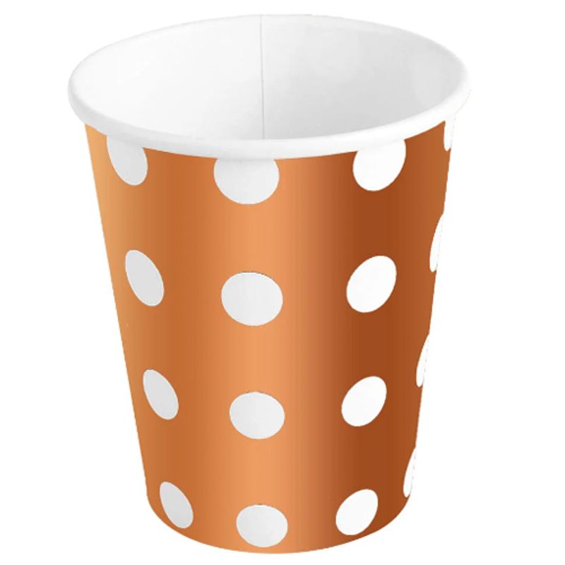 Copo de Papel 270ml Poá Bronze - 10 Un