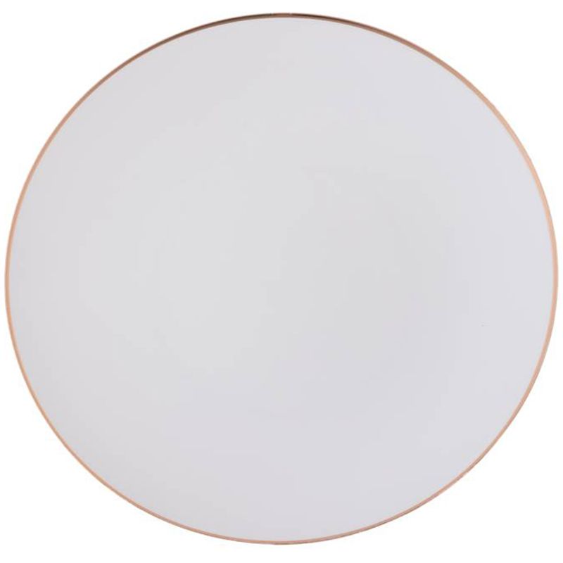 Prato Refeição Branco com Fio Rosê Gold 26cm - 6 Un