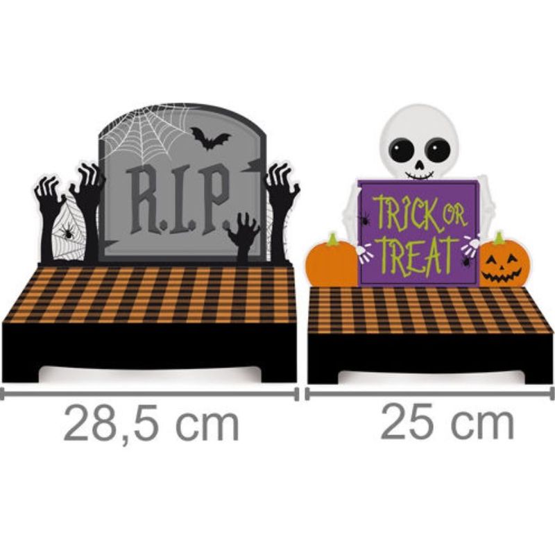 Kit Suporte para Doces Halloween - Doces ou Travessuras - 02 unidades - Cromus - Magazine 25
