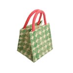 Bolsa De Natal De Juta - Verde, Cru e Vermelho - 19x19cm - 1 unidade - Cromus - Magazine 25