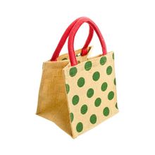 Bolsa De Natal De Juta - Verde, Cru e Vermelho - 19x19cm - 1 unidade - Cromus - Magazine 25