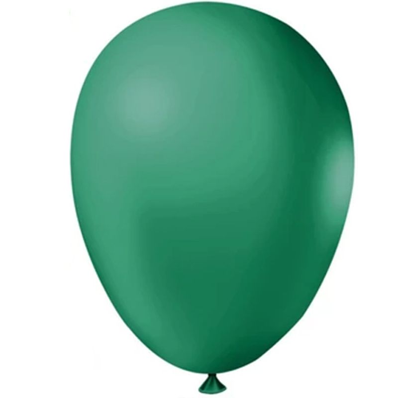 Balão Látex Tradicional Redondo 5" Liso Verde Bandeira - 50 Un