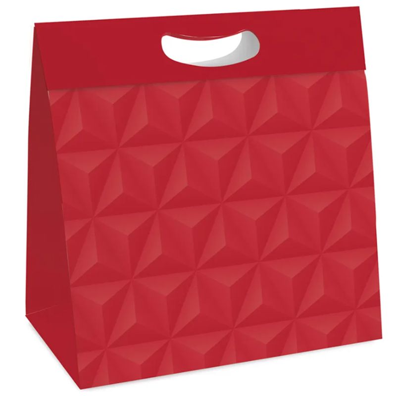 Caixa New Plus M 23x8,5x30cm Relevo Vermelho - 10 Un